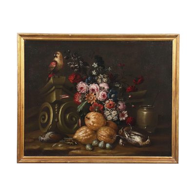 Still Life Painting, 17th-century, Italy, Oil on Canvas, Framed-VMM-1367327