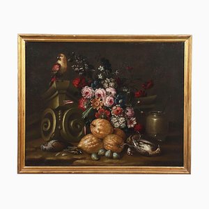 Still Life Painting, 17th-century, Italy, Oil on Canvas, Framed-VMM-1367327