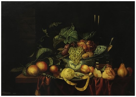 Still Life Painting, Dutch School, 2008, Oil on Canvas, Framed-YUW-1313042