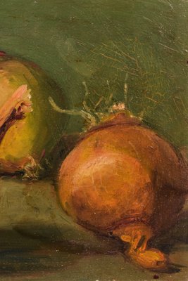 Still Life Study of Onions, Oil on Board, Framed-AOI-1115639