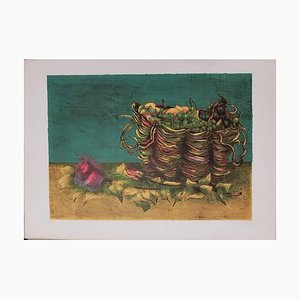 Still life with a fruit basket and roses 1975-ZCI-759222