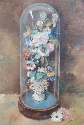 Still Life with Flowers, 1938, Oil on Board, Framed-DCO-1700238