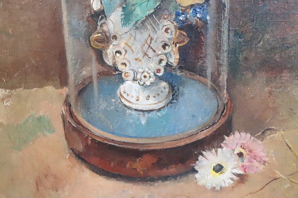 Still Life with Flowers, 1938, Oil on Board, Framed-DCO-1700238