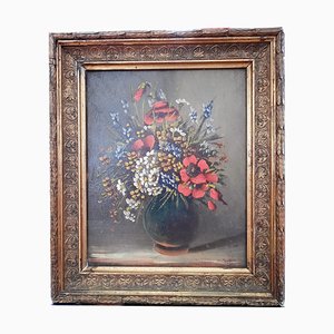 Still Life with Flowers, Late 19th Century, Gouache, Framed-AWH-1354571