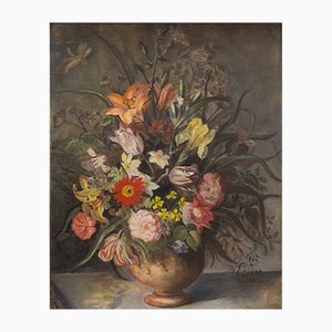 Still Life with Flowers, Oil Painting-FSD-1170334