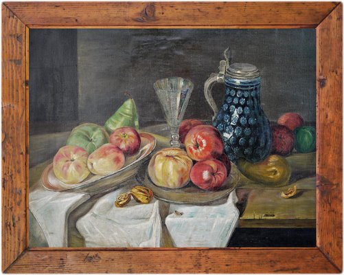 Still Life with Fruit, Late 1800s, Painting, Framed-BGS-1077806