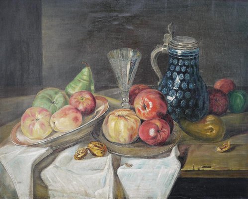 Still Life with Fruit, Late 1800s, Painting, Framed-BGS-1077806