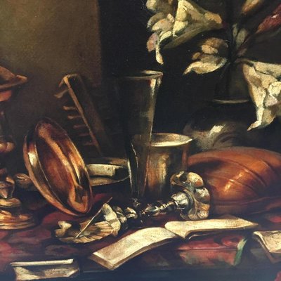 Still Life with Musical Instruments - Oil on Canvas - Francesca Strino - Italy-YUW-912570