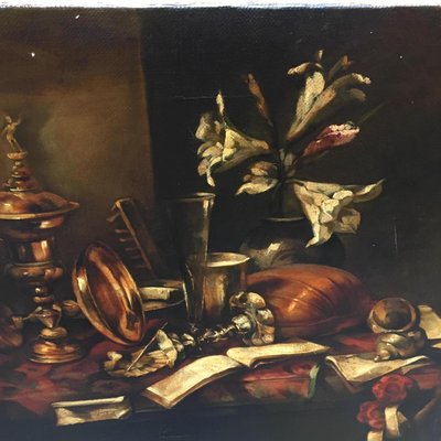 Still Life with Musical Instruments - Oil on Canvas - Francesca Strino - Italy-YUW-912570