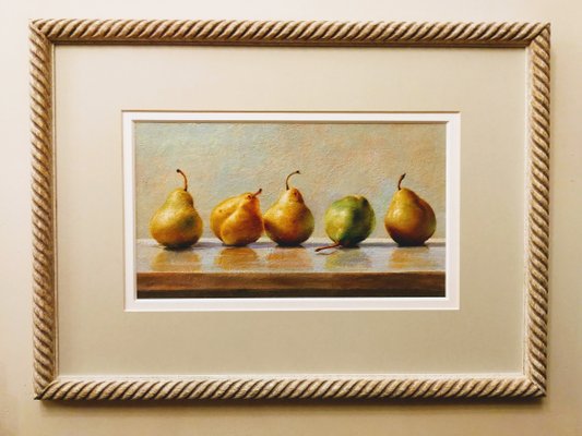 Still Life with Pears, Oil on Canvas, Framed-FSD-1215443