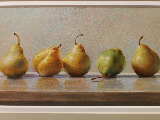 Still Life with Pears, Oil on Canvas, Framed-FSD-1215443