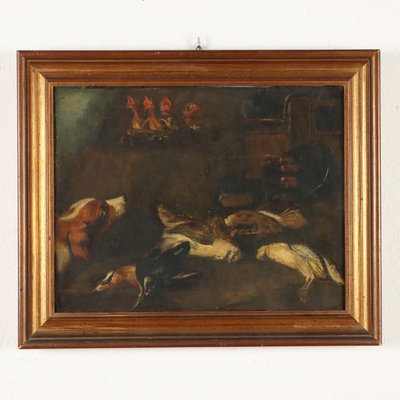 Still Life with Prey, Oil on Wooden Board, 1800s-VMM-2033306