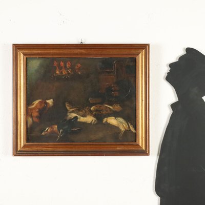 Still Life with Prey, Oil on Wooden Board, 1800s-VMM-2033306