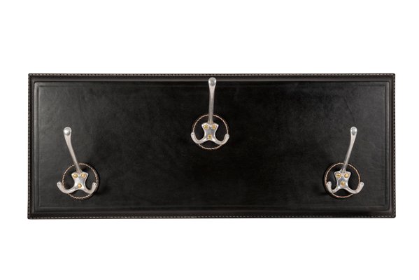 Stitched Leather Coat Rack by Jacques Adnet, 1950s-VRR-730088