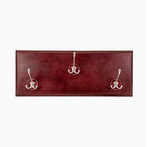 Stitched Leather Coat Rack by Jacques Adnet, 1950s-VRR-730084