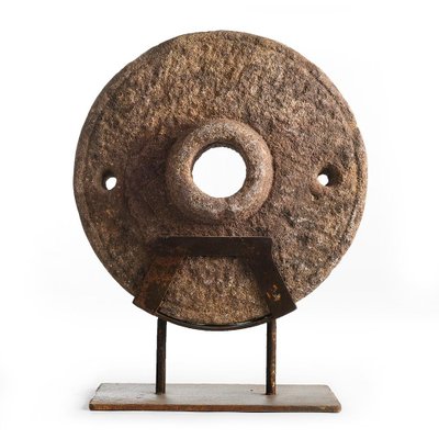 Stone Wheel on Iron Stand, 1890s-NQ-702206