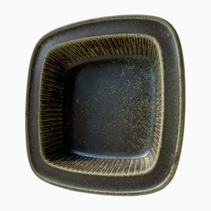 Stoneware Dish in Olive Glaze by Gunnar Nylund for Rörstrand, Sweden, 1960s-LCR-2027888