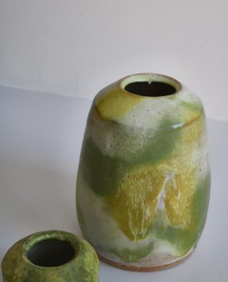 Stoneware Vases by Ole Bjørn Krüger, 1960s, Set of 2-WRF-1151517