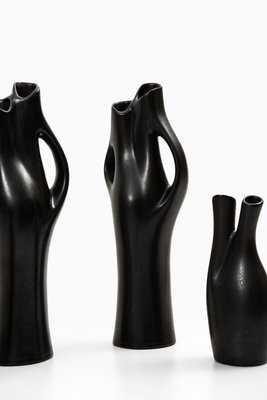 Stoneware Vases Model Mangania by Lillemor Mannerheim for Upsala Ekeby, 1950s, Set of 4-SC-659131