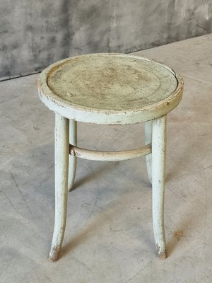 Stool Side Table in Mint Green in the style of Thonet, 1920s-IFQ-2016612