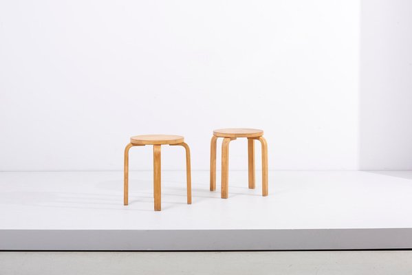 Stools attributed to Alvar Aalto for Artek, Finland, 1950s, Set of 2-SFD-1369743