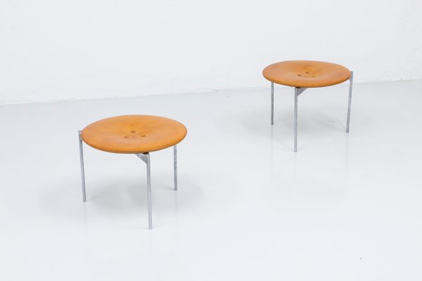 Stools by Uno & Östen Kristiansson for Luxus, 1960s, Set of 2-KO-1762536