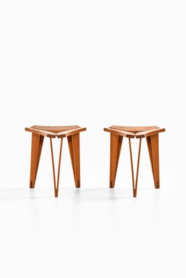 Stools in Oregon Pine by Edvard Wilberg, 1955, Set of 2-SC-2026584