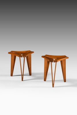 Stools in Oregon Pine by Edvard Wilberg, 1955, Set of 2-SC-2026584