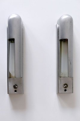 Streamline Cruise Ship Cabin Sconces from Simes Co., 1930s, Set of 2-WPT-899869