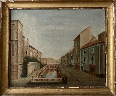 Street Scene, 1894, Oil on Canvas, Framed-XMH-1756983