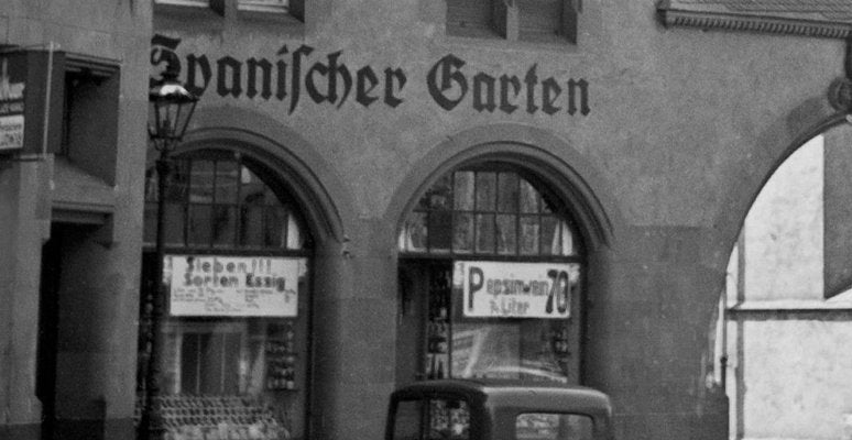 Street Scene Darmstadt View to Stadtkirche Church, Germany, 1938, Printed 2021-DYV-997883