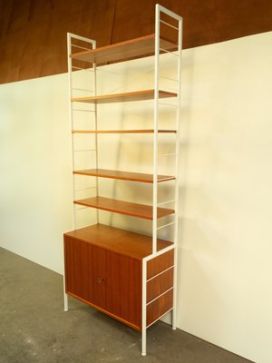 String Shelf with Cabinet Module in Teak, 1960s-PRK-2034038