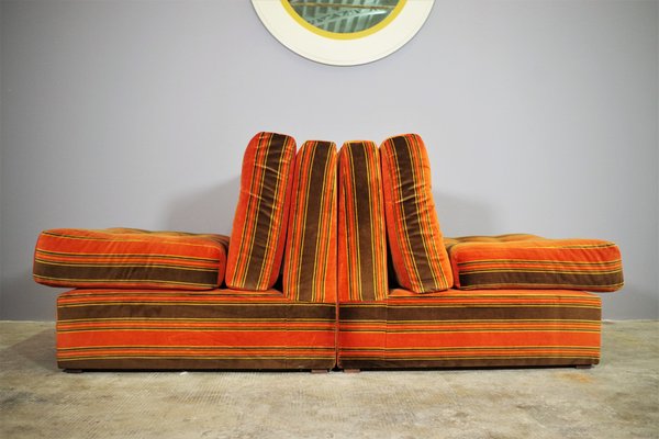 Striped Armchairs, 1970s, Set of 3-KNM-1182595