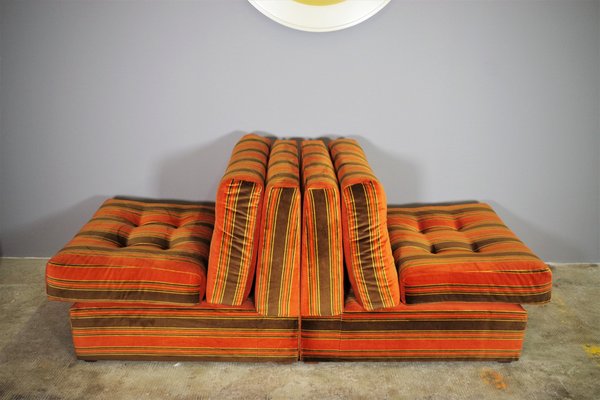 Striped Armchairs, 1970s, Set of 3-KNM-1182595