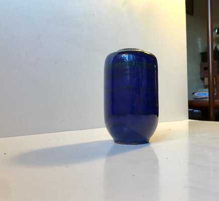 Striped Blue Ceramic Vase by Gerhard Meisel for Stahnsdorf, 1970s-LCR-798387