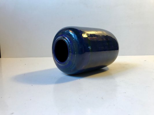 Striped Blue Ceramic Vase by Gerhard Meisel for Stahnsdorf, 1970s-LCR-798387