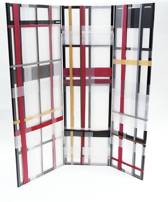 Striped Folding Screen by Barbara Denzler, 1980s-EP-888692