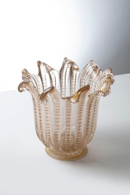 Striped Murano Vase by Ercole Barovier, 1940s-DZU-1991864