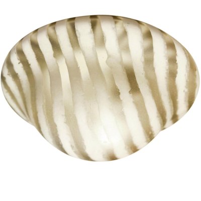 Striped Zebra Glass Flush Mount attributed to Peil Putzler, Germany, 1970s-VDW-1704095