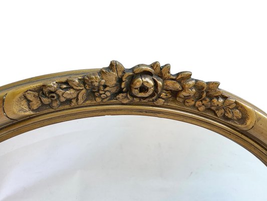 Stucco Mirror with a Flower Motif-FSD-1357997