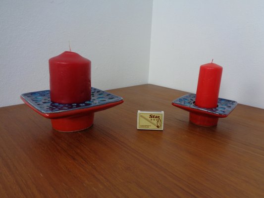 Studio Ceramic Candleholders from Dumler & Breiden, 1970s, Set of 2-RDW-1344961