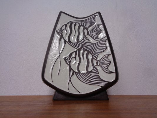 Studio Ceramic Vase with Fishes from Carstens / Goldscheider, 1950s-RDW-1802853