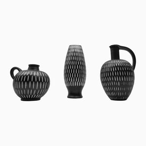 Studio Ceramic Vases by Wilhelm & Elly Kuch, Germany, 1960s, Set of 3-KQB-1705084