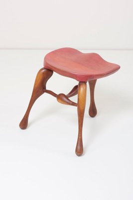 Studio Craft Wooden Stool by Ron Curtis, USA, 1980s-SFD-631559