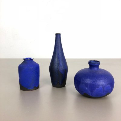 Studio Pottery Ceramic Vases by Gerhard Liebenthron, Germany, 1960s, Set of 3-QZ-1053084