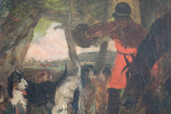 Study of a Hunting Scene, 1860-1880, Oil on Canvas-AOI-1106866