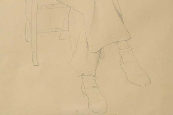 Study of a Young Man, 1938, Pencil on Paper-AOI-1106971