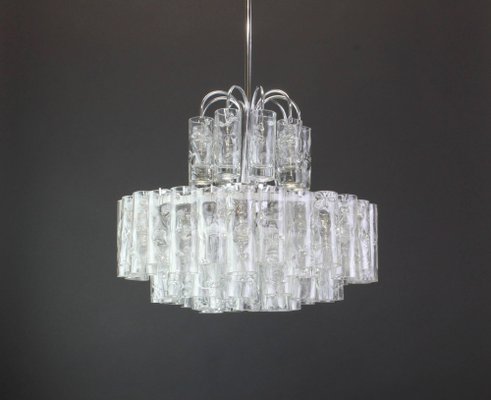 Stunning Murano Ice Glass Tubes Chandelier by Doria, Germany, 1960s-UGR-1085669