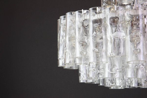 Stunning Murano Ice Glass Tubes Chandelier by Doria, Germany, 1960s-UGR-1085669