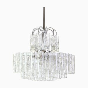 Stunning Murano Ice Glass Tubes Chandelier by Doria, Germany, 1960s-UGR-1085669